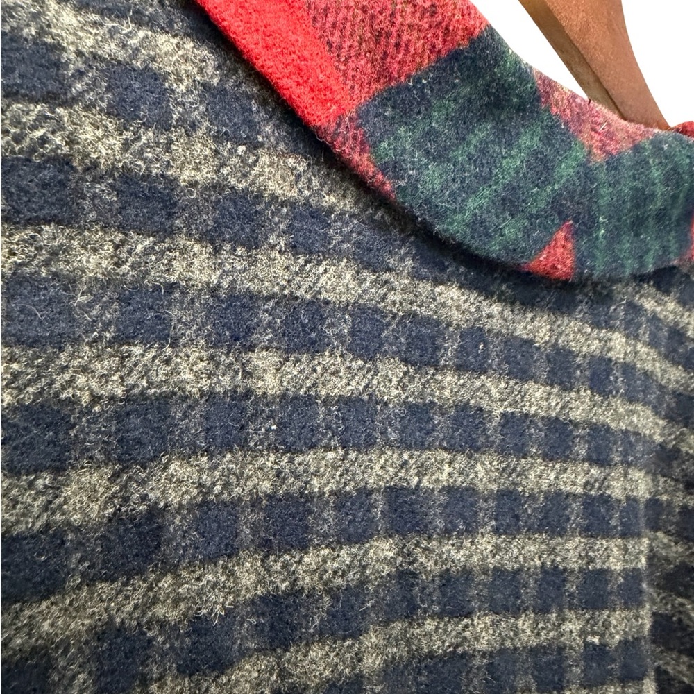 ✨🧶 Lauren Ralph Lauren Wool Plaid Trim Jacket L 🪵 Cozy Cabin Grannycore ✨ - Picture 7 of 13